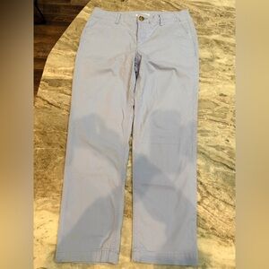 LOFT Monroe Slim Chino Ankle Pants Coastal Blue Size 6 Stretch Cotton